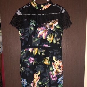 Floral and lace dress